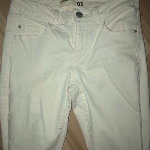 Garage White Skinny Jeans with slits